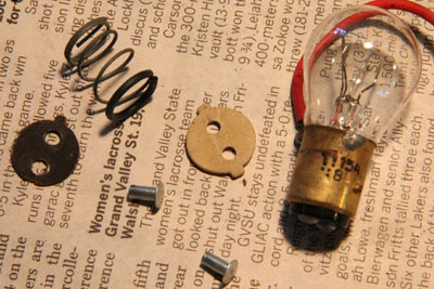 Insulator ready for contacts and wires.