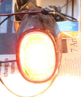 Brightness of brake light alone with reflector.