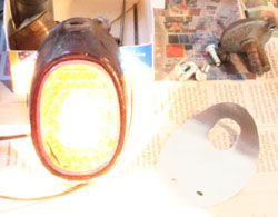 Brightness of brake light alone with no reflector.